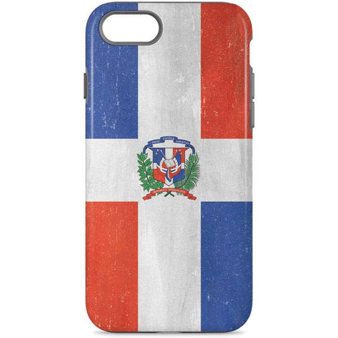 Dominican Republic Flag Distressed iPhone Cases